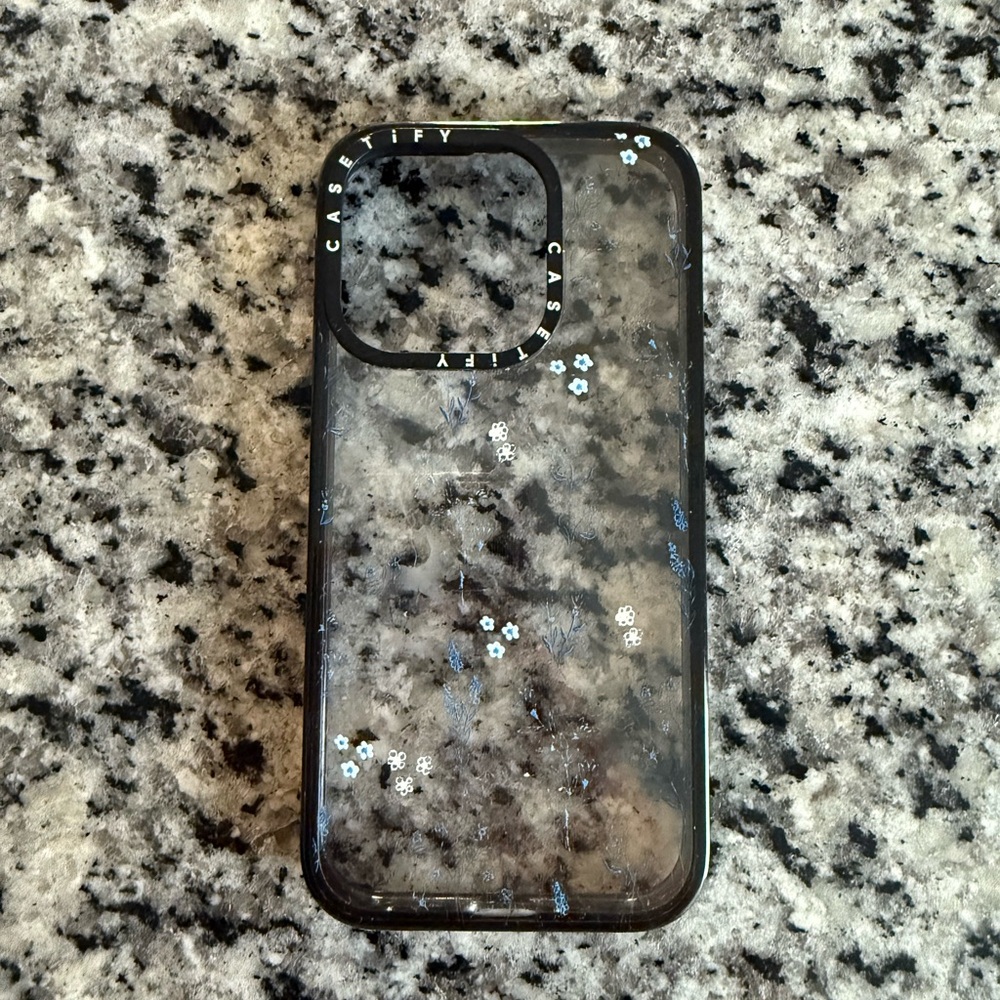 iPhone 15 Pro Casetify Compact Case- Small Blue Flowers